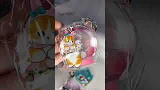 mofusand x Sanrio Characters Kitan Club Acrylic Plate Key Chain -Flower Dome