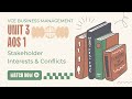 Stakeholder Interests and Conflicts | VCE Business Management Unit 3 AOS 1