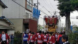 令和元年 枚岡神社秋郷祭 宵宮 宝箱太鼓台　一の鳥居付近