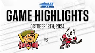 OHL Highlights: North Bay battalion @ Niagara Ice Dogs Oct. 12, 2024