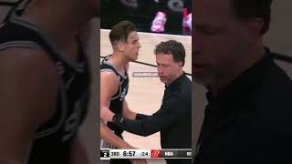 😱 Zach Collins CHOKED OUT by Michael Porter Jr. After Getting Dunked On - Double Ejections #shorts