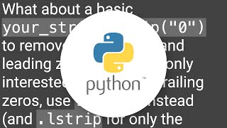 How to remove leading and trailing zeros in a string? Python
