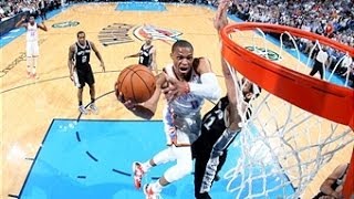 Russell Westbrook Finishes the Fastbreak with a Flashy Reverse!