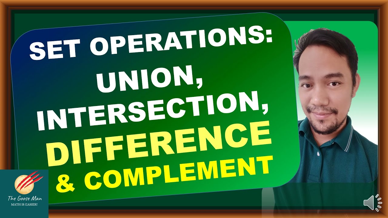 Set Operations: Union, Intersection, Difference And Complement Of A Set ...