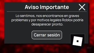 ROBLOX ESTÁ LLEGANDO A SU FIN 😥