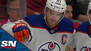 Oilers' Connor McDavid Takes Stretch Pass And Fools Petr Mrazek For Slick Breakaway Goal
