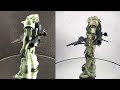 gunpla painting 5 hg zaku ii with a simple finish that only uses weathering and damage