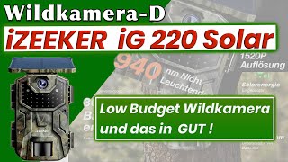 iZEEKER iG220 Solar - eine neue sparsame Wildkamera. @izeekertrailcamera2090