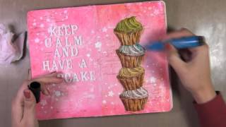 Art Journal Page : Cupcake