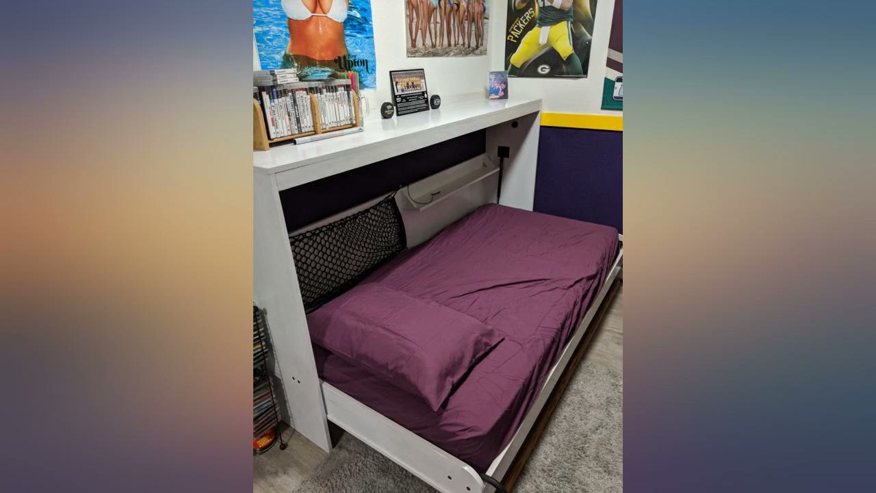 Twin Size Deluxe Murphy Bed Kit, Horizontal Review - YouTube