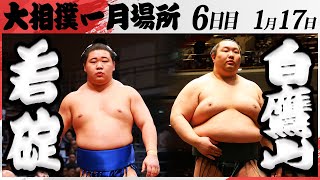 大相撲　若碇ー白鷹山＜令和7年一月場所・六日目＞SUMO