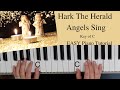 Hark the Herald Angels Sing -Charles Wesley (Key of C)//Easy Piano Tutorial