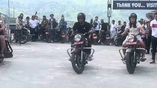 Slow Race at highest place of Morang - Ramite Danda ❤️ ... Bullet Lady Rider #viralvideo