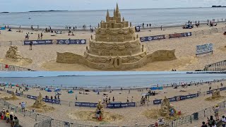 Revere Beach 2024 International Sand Sculpting Festival summer Insta360 X4 8K 360 degree video