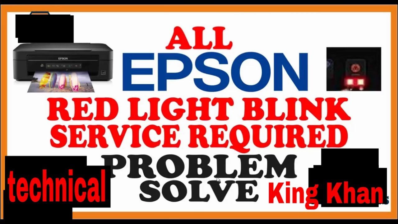 How To Fix Red Light Blinking Epson Printers - YouTube