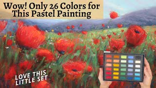 A Perfect Little Pastel Set for Painting a Poppy Field! - Soft Pastel Tutorial
