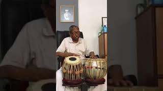 Guruji pt.Arvind Mulgoankar giving old traditional chakaradar to Retnasree Iyer