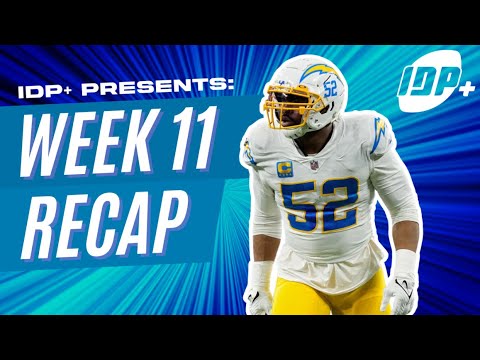 The Week 11 IDP Fantasy Football Recap You Can't Miss - YouTube