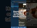 Vertical tabs in Edge. How to turn on Vertical tabs in Edge. #shorts