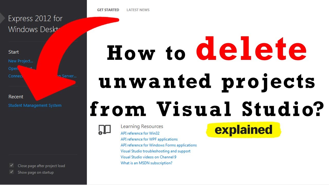 How To Delete Unwanted Projects From Visual Studio? | C#.NET Final ...