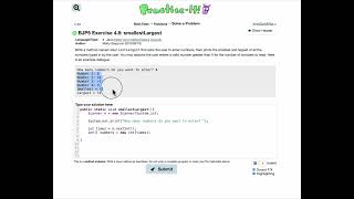 Exercise 4.8 (smallestLargest) Java Tutorial || Practice-It