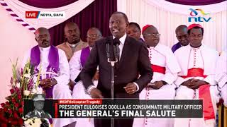 "I have no regrets...": Ruto's speech at General Francis Ogolla's burial | FULL VIDEO