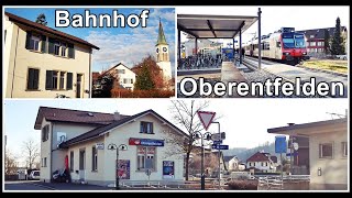 Switzerland small train station Oberentfelden / Bahnhof Oberentfelden, Aargau, Schweiz 2020