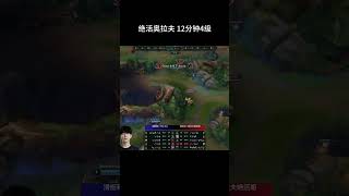 The shy把奥拉夫绝活哥打的12分钟只有4级，黑色8分钟 #theshy #lol