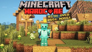 Modded HARDCORE Minecraft | OVER 280+ MODS!! | No Commentary | Livestream - 1