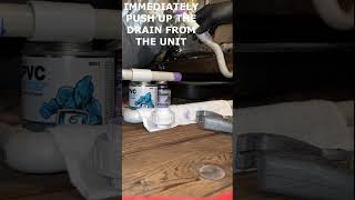 Central AC Leaking Water? Union NOT Coupling Time with DrainCat #shorts #hvac #pipedoctor