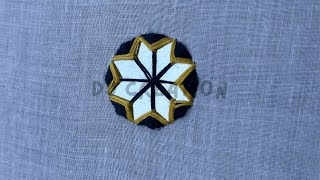 Mirror work hand embroidery design | Round mirror work hand embroidery | Round mirror aari work