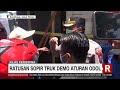 ratusan sopir truk demo aturan odol redaksi malam 22 02 22