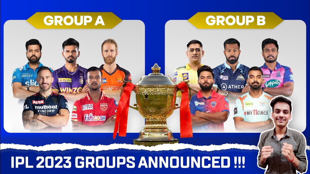 IPL 2023 Groups Announced | RCB, CSK, SRH, KKR, MI, DC, PBKS, GT, LSG ...