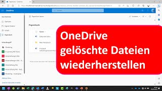 OneDrive gelöschte Dateien wiederherstellen