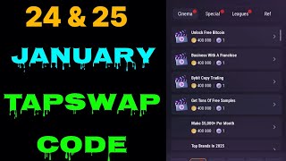 TapSwap all video codes today 24 \u0026 25 January | TapSwap video code today | #crypto  #tapswap #code |