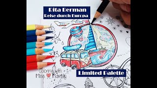 Using Limited Color Palette: Meine Reise durch Europa by Rita Berman | with Polychromos Part 1