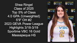 Shea Ringel GEVA Power League Volleyball Highlights 3/18-19