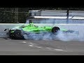 IndyCar - Indianapolis 500 - 2018 - Crash Compilation