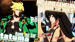 GGST➤ Rank 1st SOL/ ソル [ tatuma ] vs Rank 5th Jack-O'/ ジャックオー [ NIDAIMEGENEIJIN/二代目幻影人 ]Guilty Gear