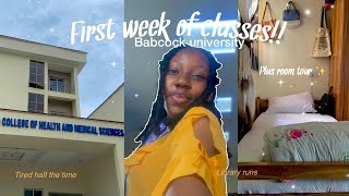 FIRST WEEK OF CLASSES | Room tour | library runs | BABCOCK UNIVERSITY