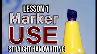 Cut marker Handwriting Course | Lesson 1 | How to use cut marker | Cut Marker Calligraphy | paper pr