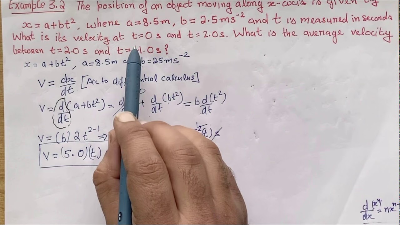 The Position Of An Object Moving Along X-axis Is Given By X = A + Bt2 ...