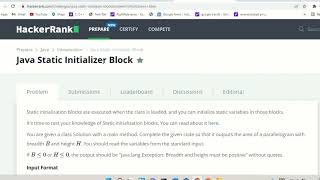 Java Static Initializer Block | HackerRank | Complete Code | All Test Case Passed |