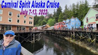 Carnival Spirit Alaskan Cruise July 7 to 13, 2022