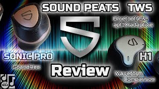 SoundPeats TWS いいですね！「 SoundPeats SonicPro \u0026 H1 」TWS レビュー・音収録・波形比較