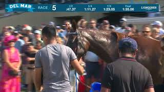 Thought Process wins the Del Mar Juvenille Fillies Turf Stakes race 5 at Del Mar 9/7/24