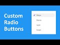 Custom Animated Radio Buttons Using Only HTML & CSS. | Make Radio Buttons Looks Like Checkbox.