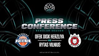 Bnei Herzliya v Rytas Vilnius - Press Conference | Basketball Champions League 2022/23