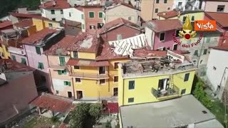 Maltempo in Liguria, i danni del nubifragio visti dal drone