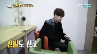 160121 인피니트 쇼타임 7화 신발 신고 코트 입고 나갈 준비하는 성규